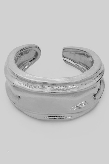 Wavy Pressed Brass Cuff Ring