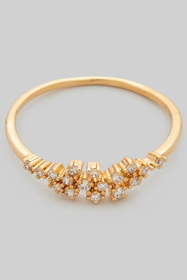 Brass Ring With Cz Stone