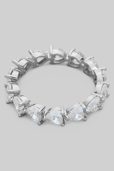 Heart Cz Link Ring