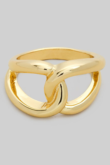 Brass Twist Link Ring