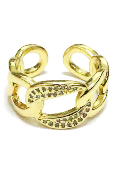 Zircon Chain Link Ring