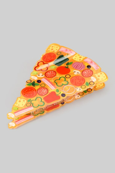 Marbled Acrylic Topping Pizza Hair Clip