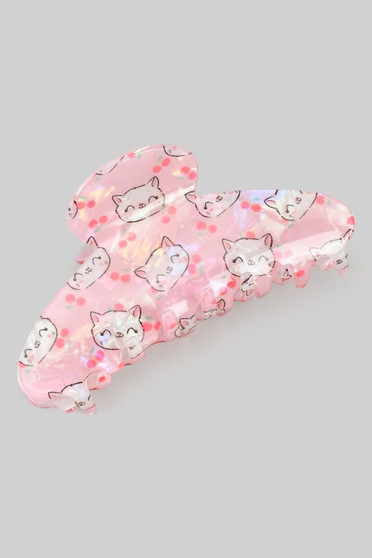 Marbled Acrylic Anime Cat Hair Clip