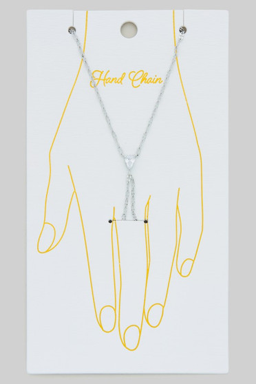 Pressed Flat Cz Hand Chain
