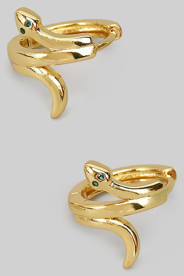 Dainty Coiled Snake Huggies