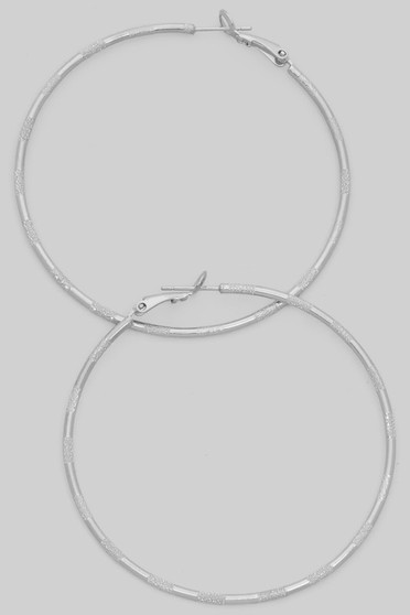 Sectioned Diamond Cut Brass Hoops