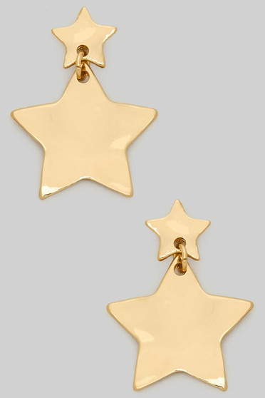 Star Dangle Post Earrings