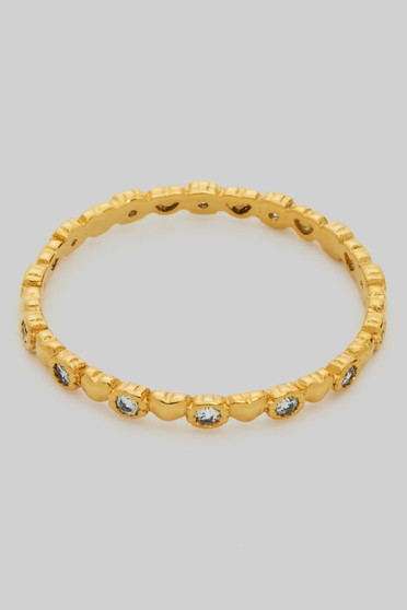 Dainty Heart And Cz Link Ring