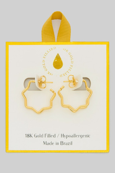 Hypoallergenic Stacked Star Hoops