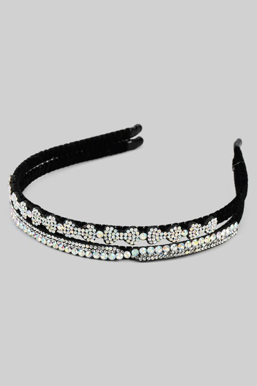 Two Piece Bow Rhinestone Headband Set