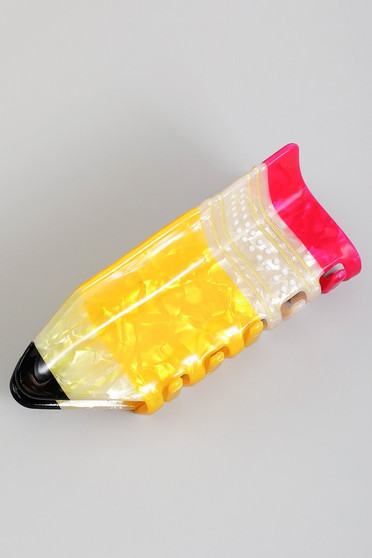 Marbled Acrylic Pencil Hair Clip