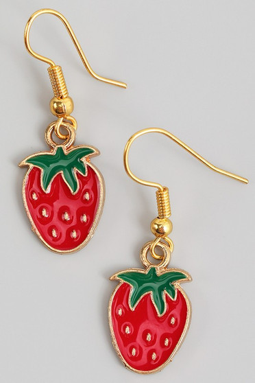 Cute Strawberry Drop Earrings