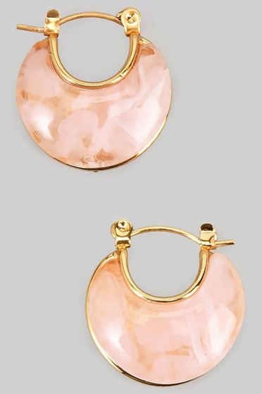 Dainty Marbled Acrylic Hoops