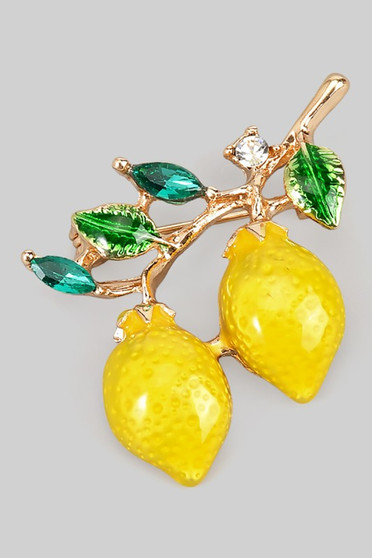 Double Lemon Brooch Pin