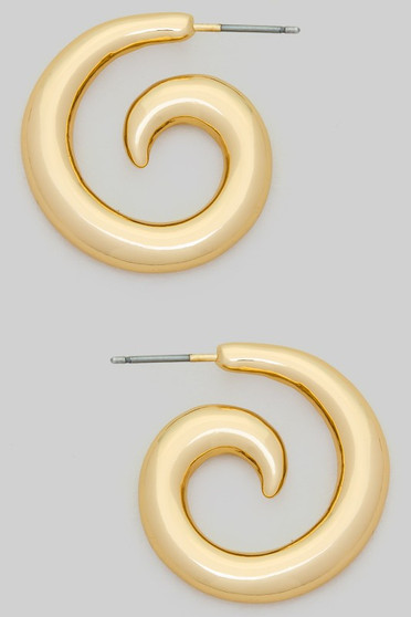 One Inch Swirl Hoops