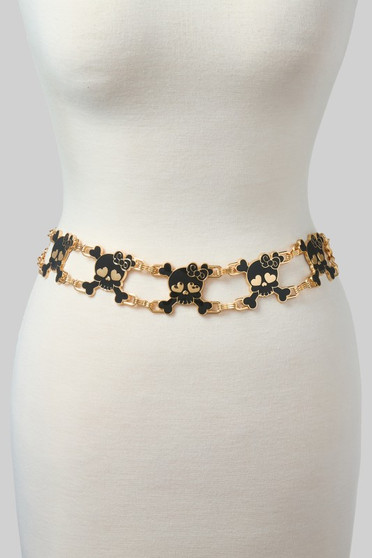 Anime Bow Skull Chain Belt
