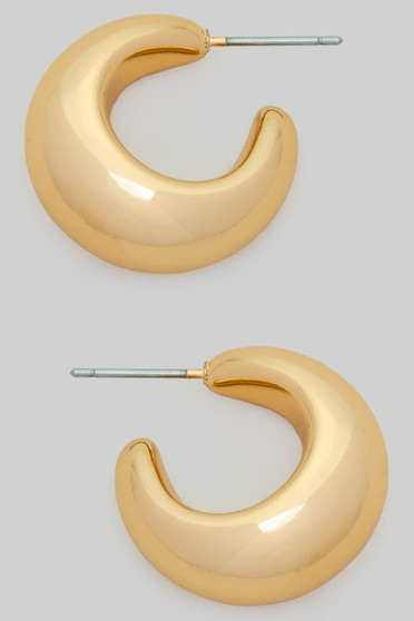 One Inch Chunky Crescent Hoops