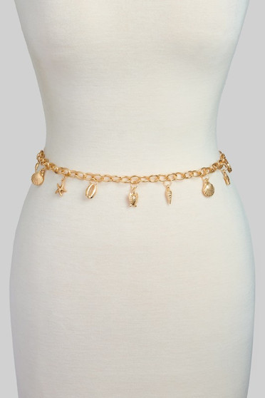 Chain Belt With Sea Themed Charms