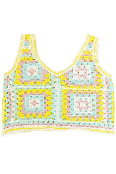 Granny Square Crochet Crop Top