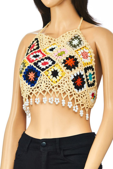 Crochet Granny Square Tube Top