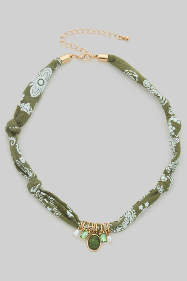 Rondelle Scarf Recon Ac Charm Necklace