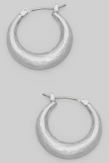 Light Textured Brass Hoops