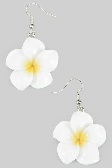 Lovely Ceramic Flower Drop Earrings