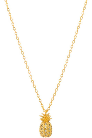 Gold Dipped Cz Pineapple Choker 