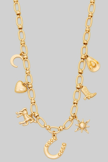 Seven Western Charm Chain Necklace