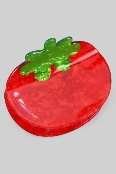 Marbled Acrylic Tomato Claw Hair Clip