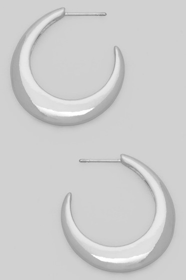 Scoop Brass Pointed Hoops