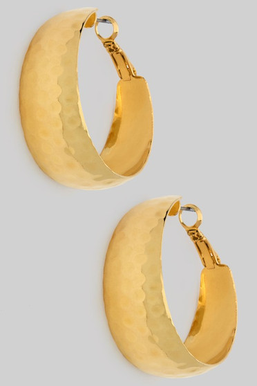 Hammered Brass Hinge Hoops