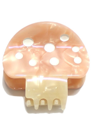 Mini Marbled Acrylic Mushroom Hair Clip
