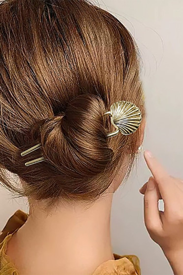 Brass Seashell Hair Pin
