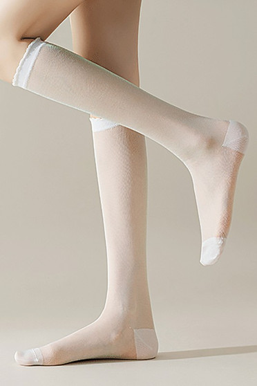 Sheer Glitter Knee Socks 
