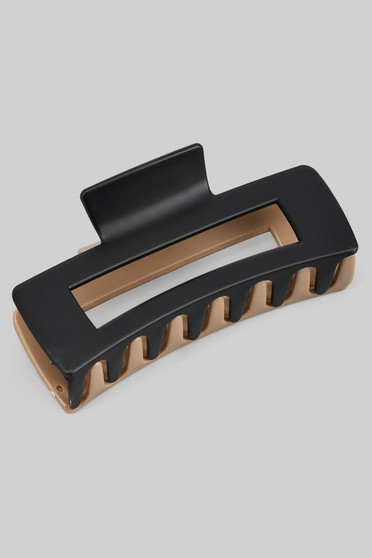 Two Tone Beige And Black Or White Rectangle Claw