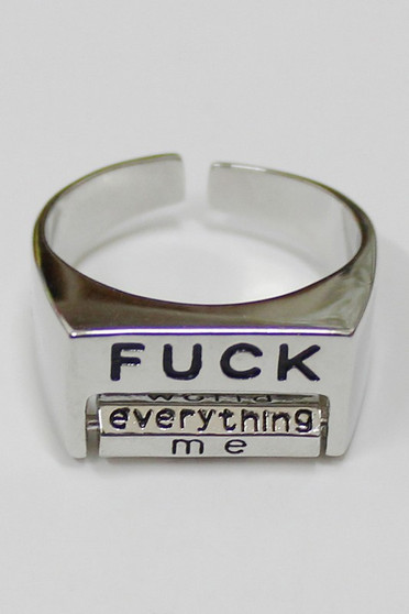 Adjustable Fuck Message Ring