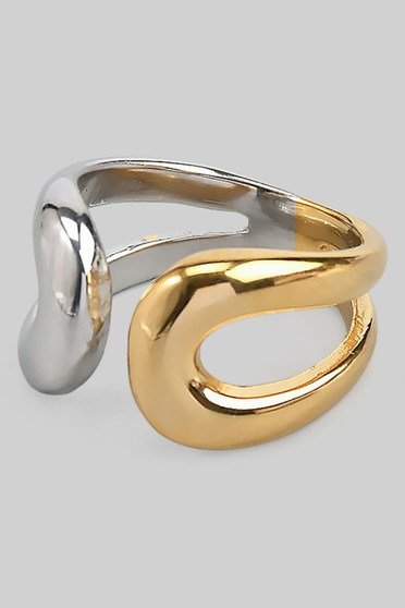 Stainless Steel Two Tone Cutout Bulb Ring