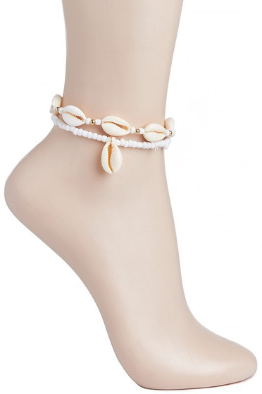Layered Sea Charm Anklet
