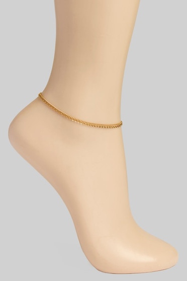 Double Layered Chain Anklet