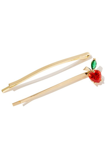 Gemstone Strawberry Hair Pin Set