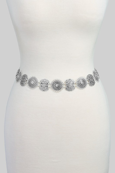 Intricate Pattern Chain Link Belt
