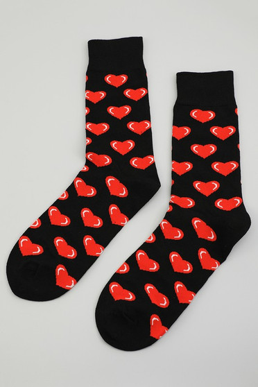 Heart Print Ankle Socks