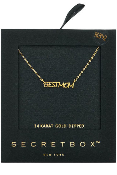 Gold Or Sterling Silver Dipped Best Mom Necklace. 