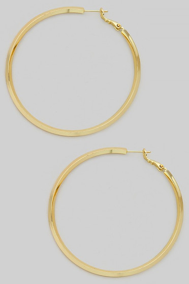 Large Edge Hoop Earrings