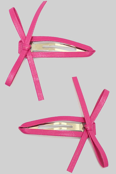 Handmade Two Piece Bow Hair Clip Set