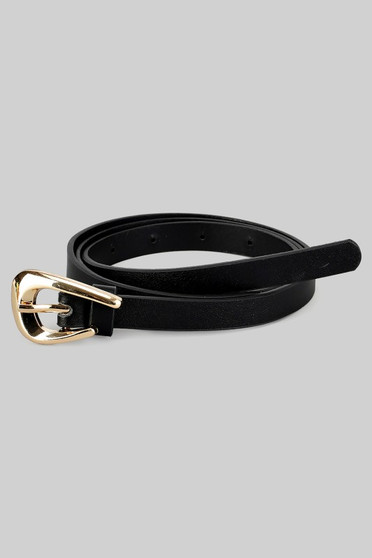 Faux Leather Skinny Belt