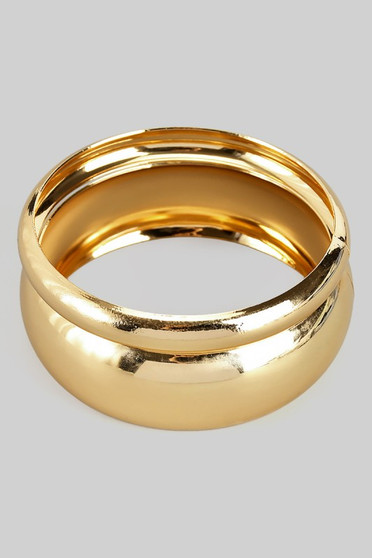 Two Piece Metal Bangle Set