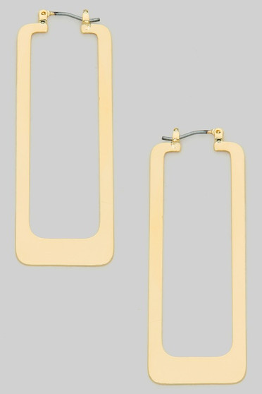 Lightweight Rectangle Cutout Drop Earrings