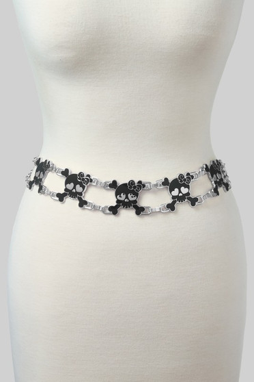 Anime Bow Skull Chain Belt